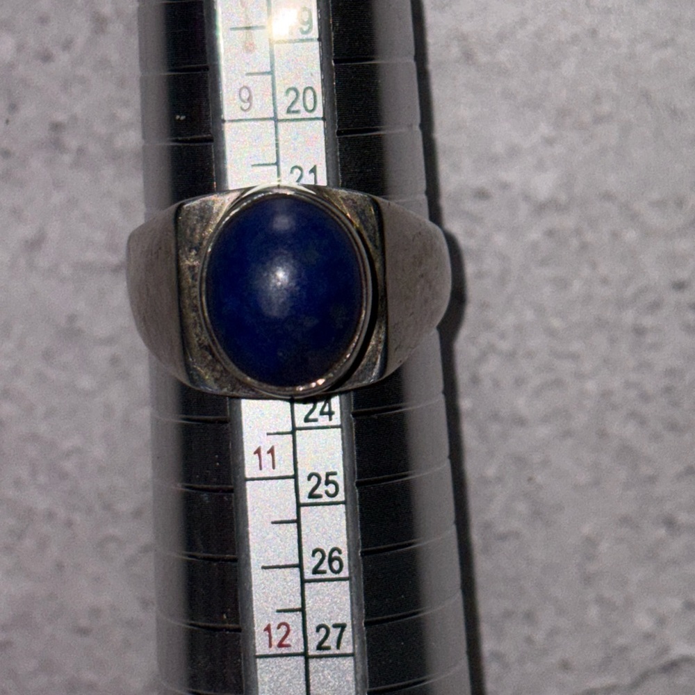 Silver Ring with Lapis Lazuli Stone - Picture 9 of 9